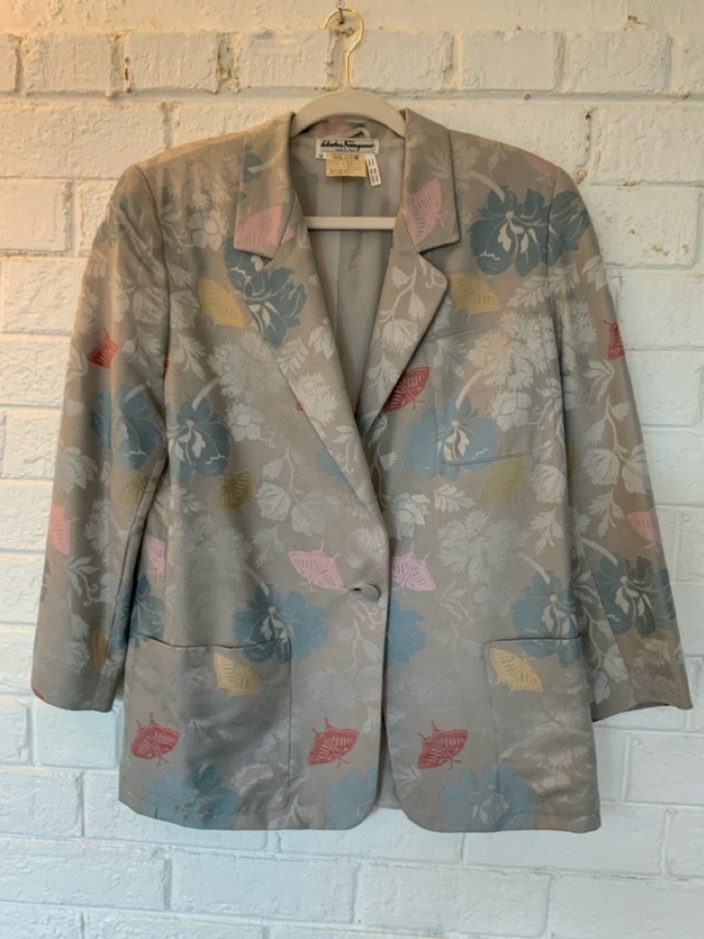 Salvatore Ferragamo Vintage Floral Jacquard Jacket & Blazer